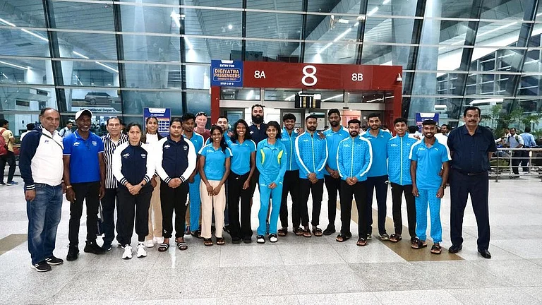 The Indian athletics squad departs for a training camp in Poland ahead of Paris Olympic Games 2024. - SAI Media